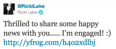 Illustration for article titled Ricki Lake Is Engaged